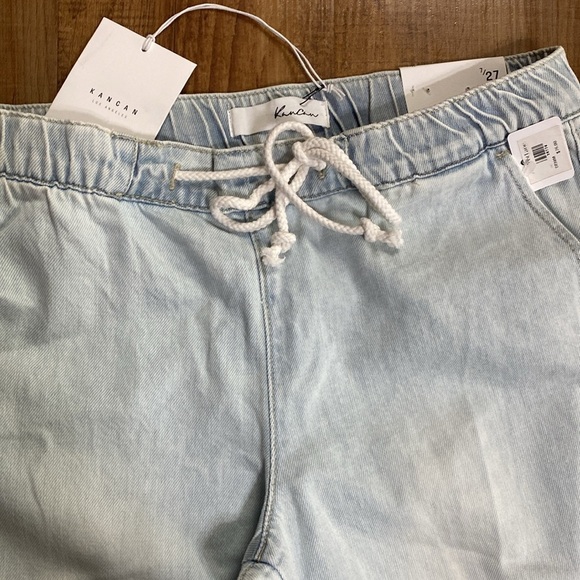 KanCan so sweet drawstring wide leg light wash jeans size 7 NWT - Picture 6 of 9